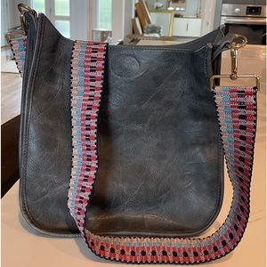Social Threads Vegan Messenger with Colorful adjustable strap!